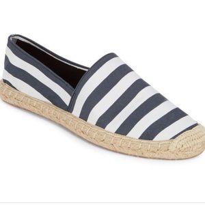 NWT Rebecca Minkoff espadrilles, navy/white stripe